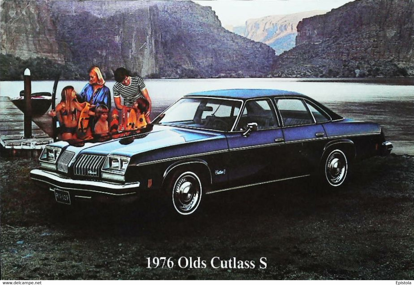 ► Automobile Publicité OLDSMOBILE - OLDS Cullass S 1976  - Maxi Carte 17 X 12 Cm - American Roadside