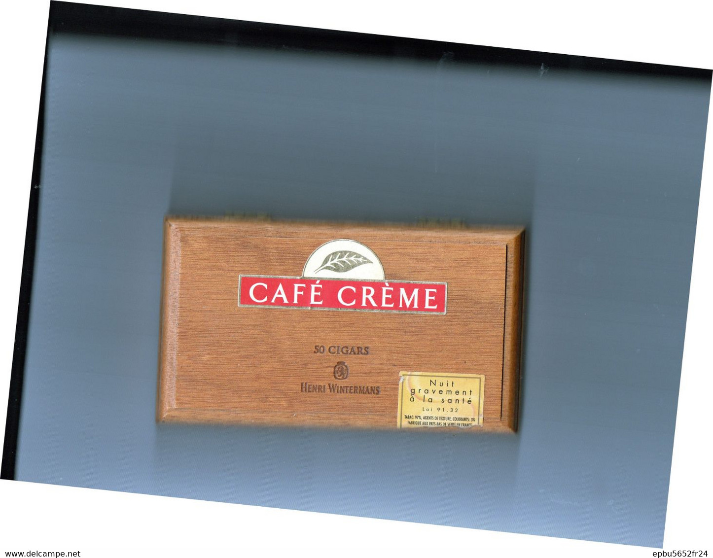 Boite En Bois De 50 Cigares Café Creme  Henri Wintermans  Vide 15.5 X8,9 X 3 - Altri & Non Classificati