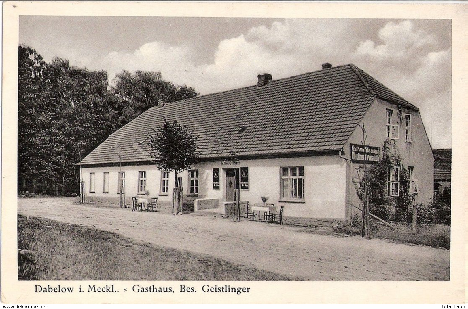 DABELOW Mecklenburg Gasthaus Waldesruh Bes Geistlinger 1936 Fotokarte Ungelaufen - Neustrelitz