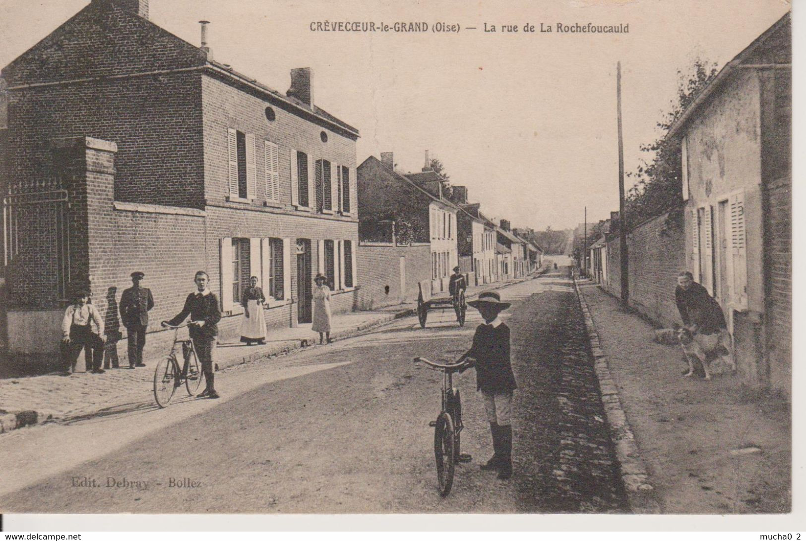 60 - CREVECOEUR LE GRAND - LA RUE DE LA ROCHEFOUCAULD - Crevecoeur Le Grand