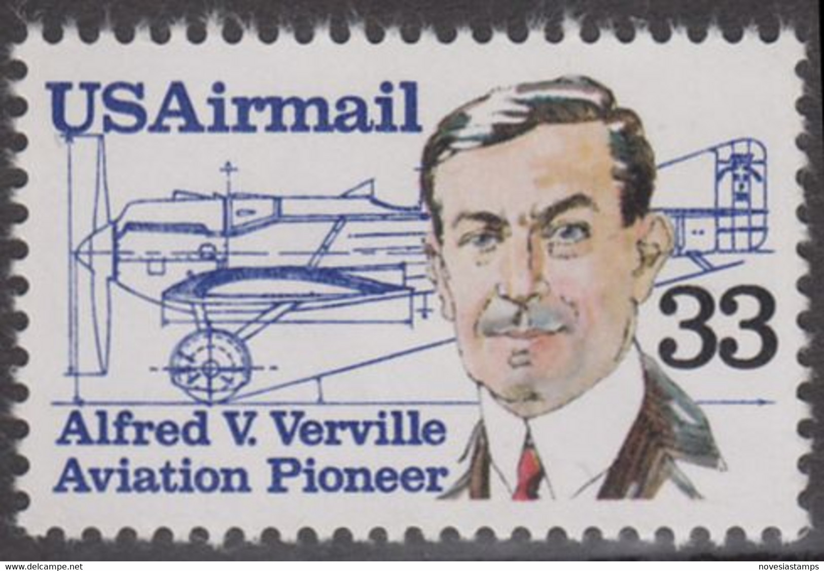 !a! USA Sc# C113 MNH SINGLE - Alfred V. Verville - 3b. 1961-... Ungebraucht