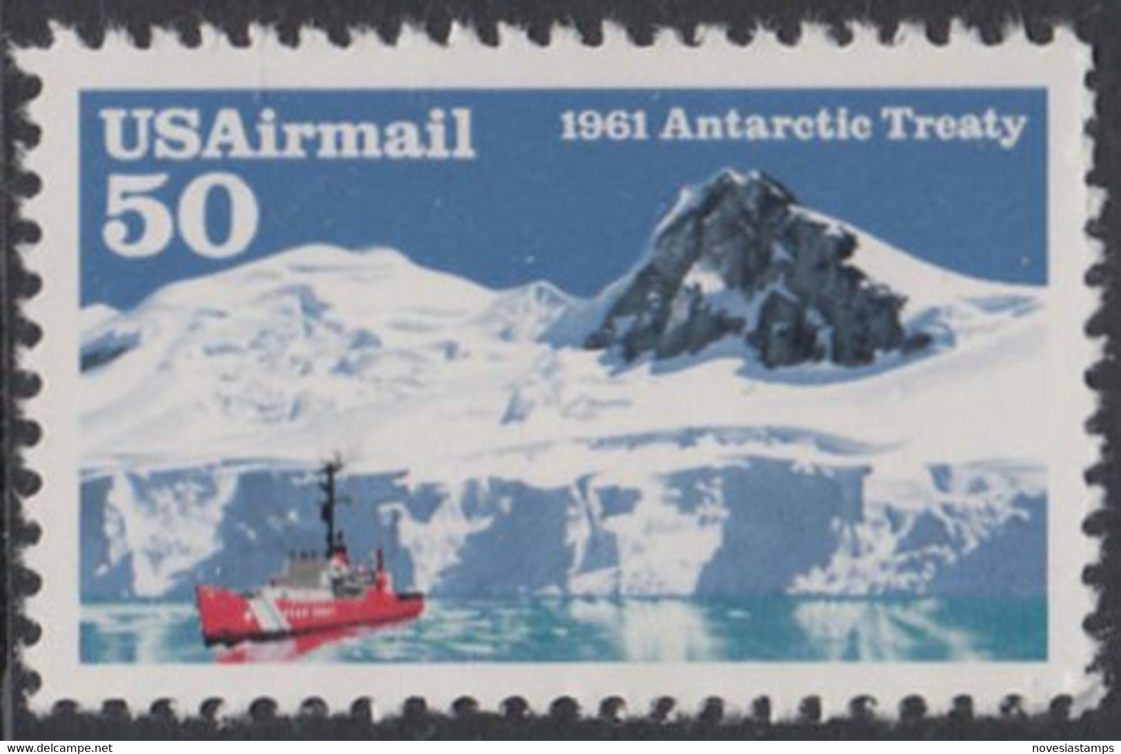 !a! USA Sc# C130 MNH SINGLE - Antarctic Treaty - 3b. 1961-... Ungebraucht