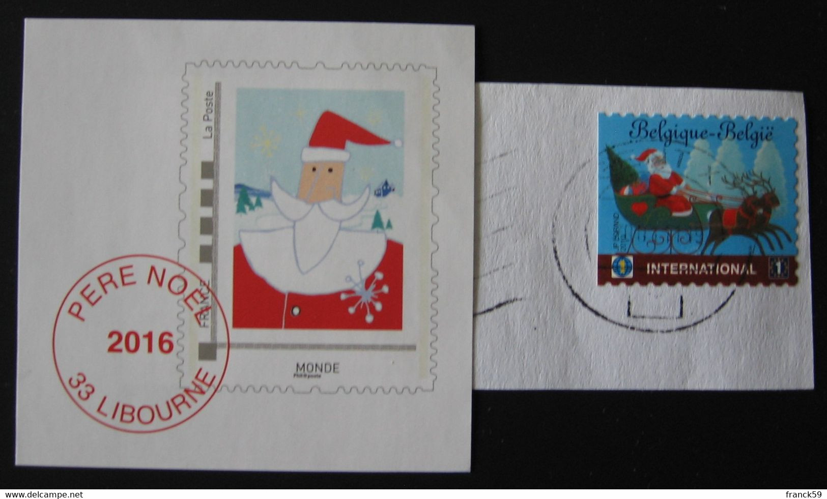 FRANCE - PERE NOEL 2016 - MONTIMBRAMOI + Belgique - Prêts-à-poster:private Overprinting