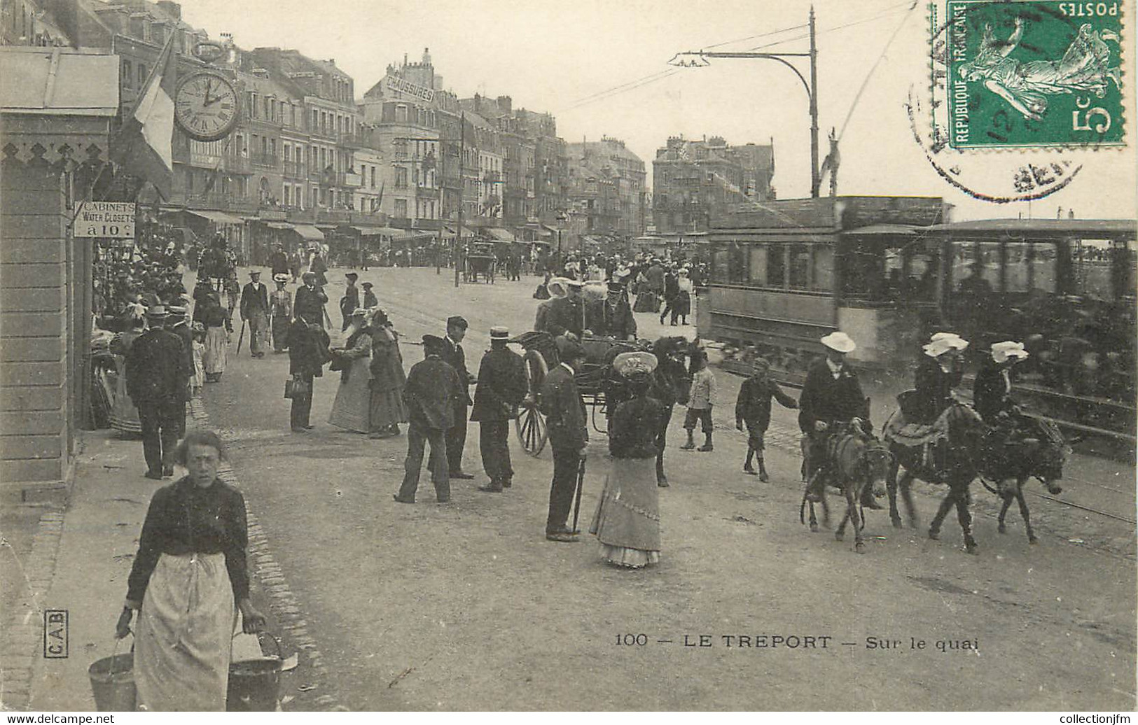 / CPA FRANCE 76 "Le Tréport, Sur Le Quai" / ÂNE - Le Treport