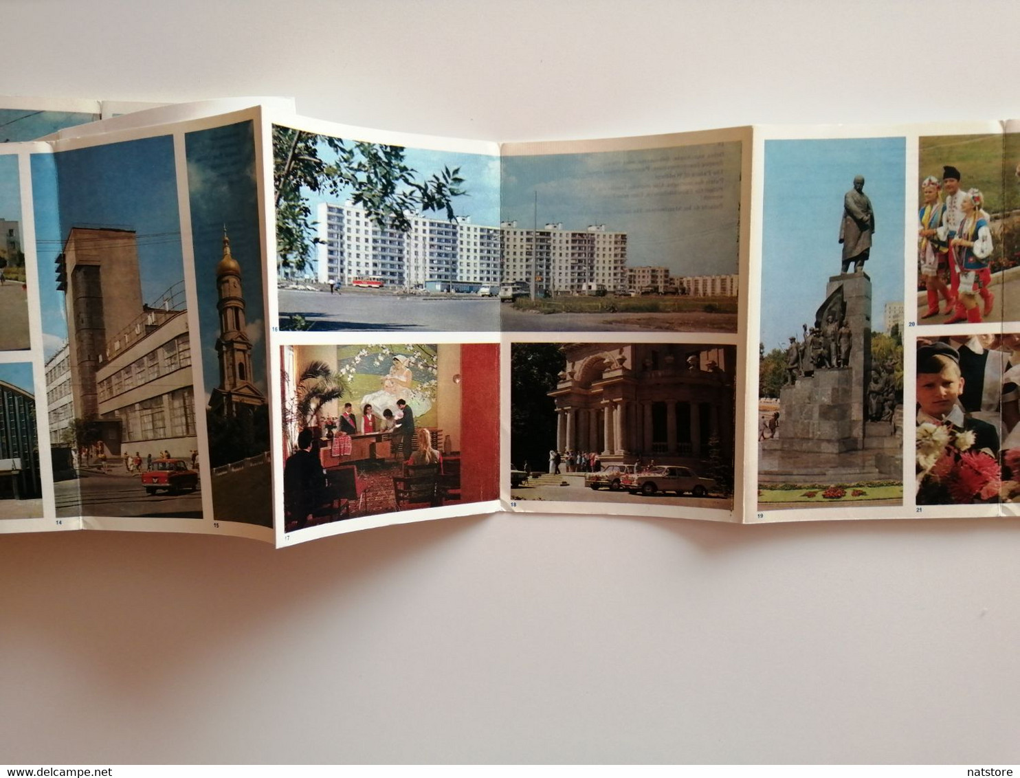 USSR..VINTAGE FOLDING BOOK WITH OLD PHOTOS  OF KHARKOV