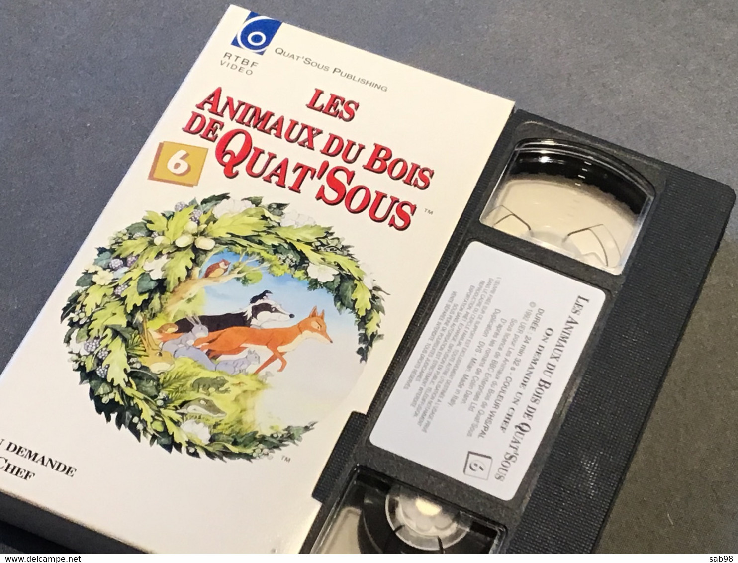 Les animaux du Bois de Quat’Sous Lot de 13 cassettes VHS Introuvable dans la plupart des commerces Carton et VHS de 1992