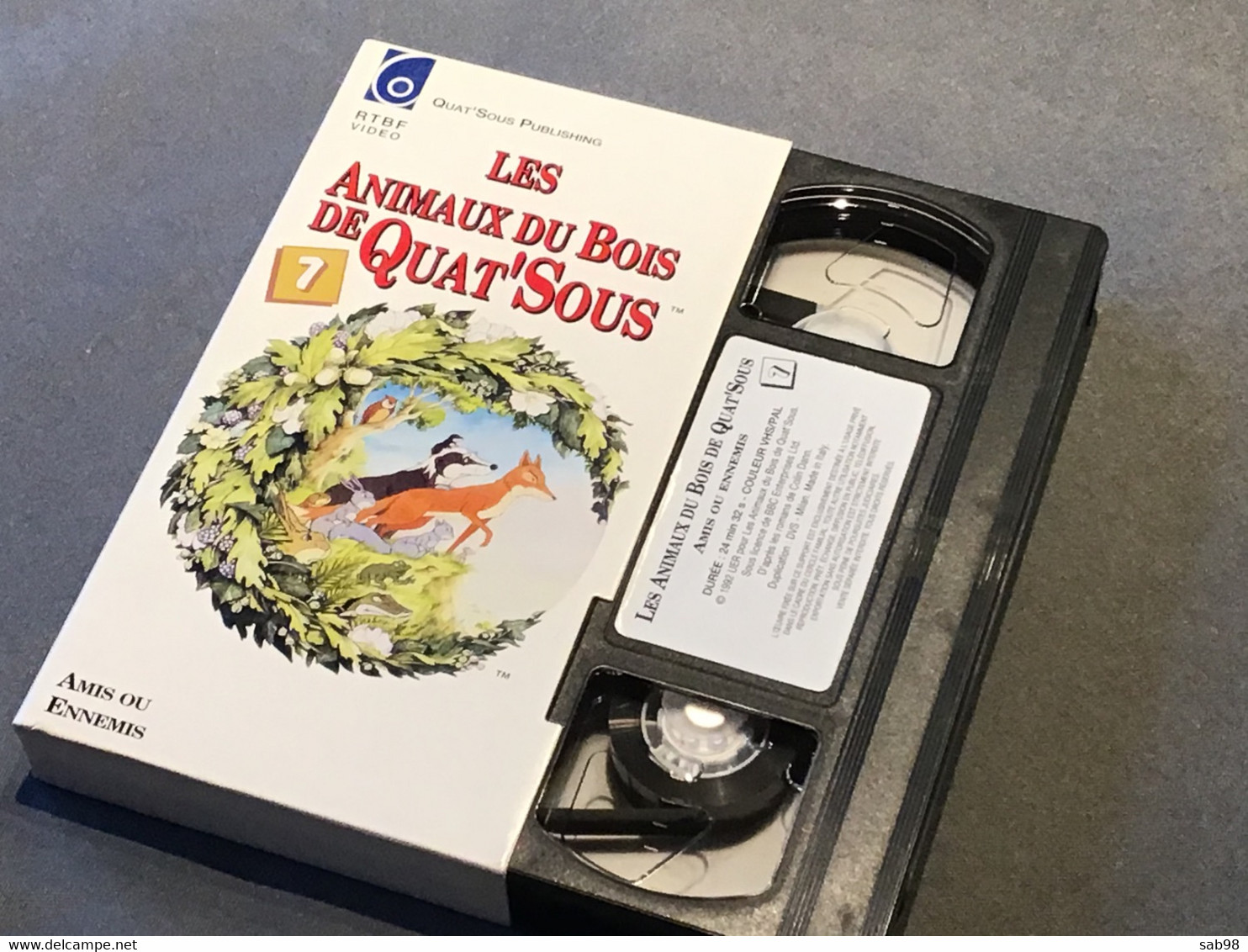 Les animaux du Bois de Quat’Sous Lot de 13 cassettes VHS Introuvable dans la plupart des commerces Carton et VHS de 1992