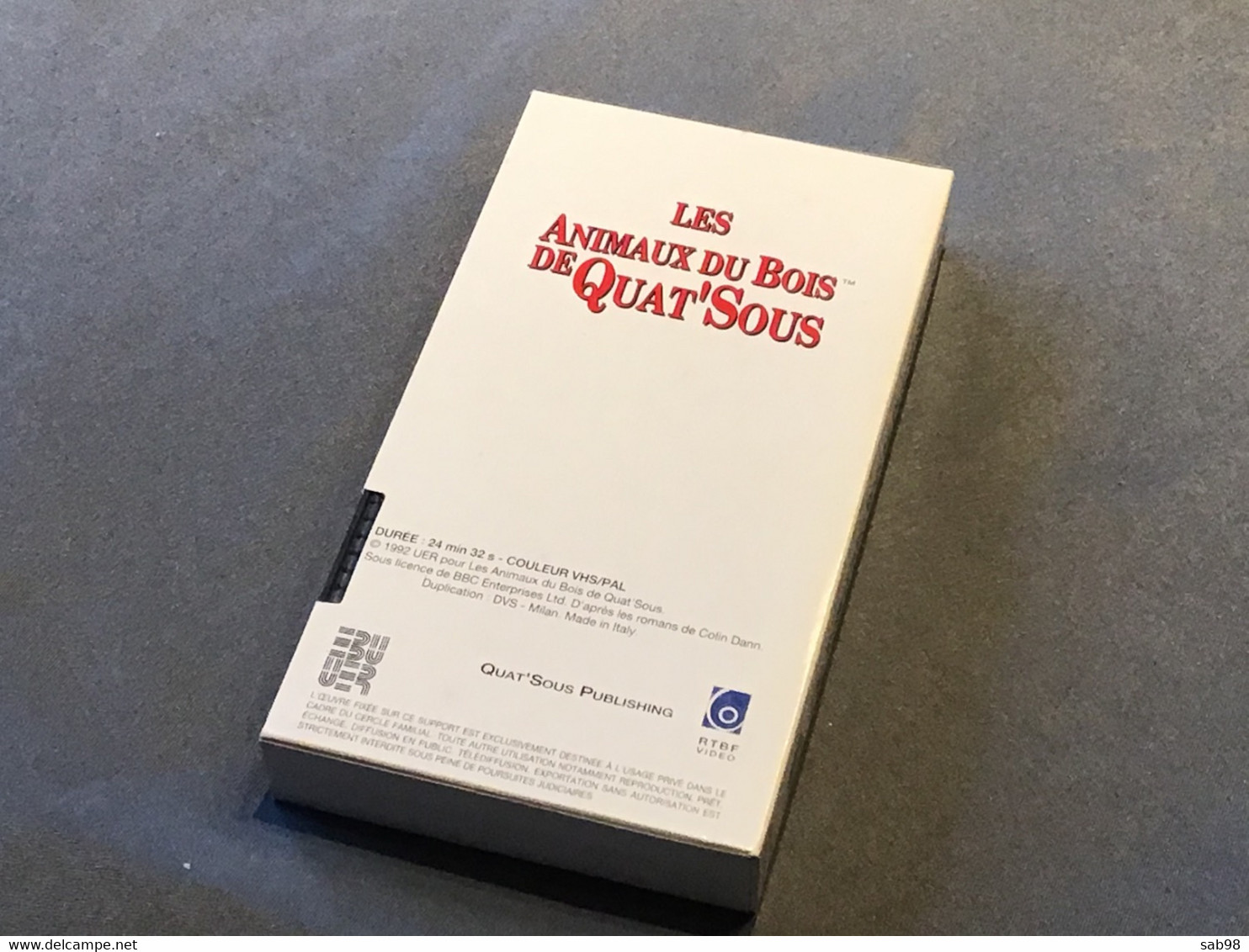 Les animaux du Bois de Quat’Sous Lot de 13 cassettes VHS Introuvable dans la plupart des commerces Carton et VHS de 1992