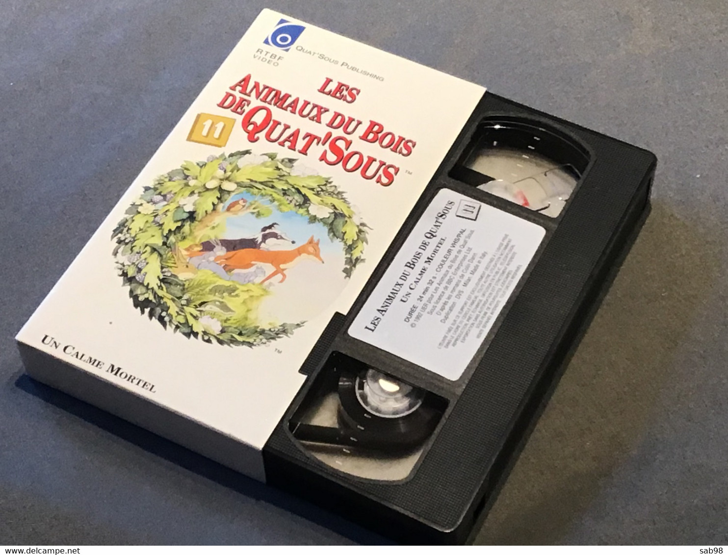 Les animaux du Bois de Quat’Sous Lot de 13 cassettes VHS Introuvable dans la plupart des commerces Carton et VHS de 1992