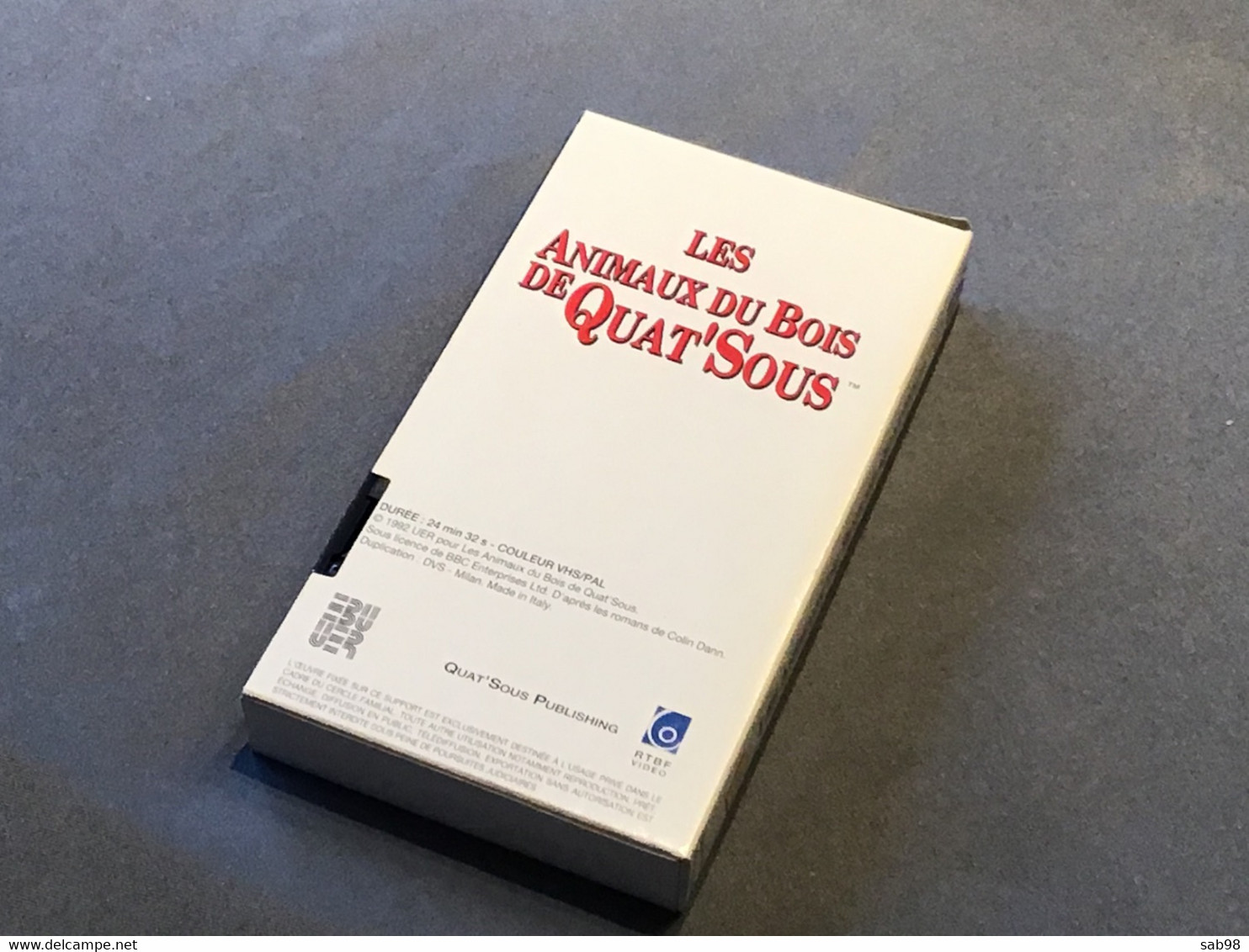 Les animaux du Bois de Quat’Sous Lot de 13 cassettes VHS Introuvable dans la plupart des commerces Carton et VHS de 1992