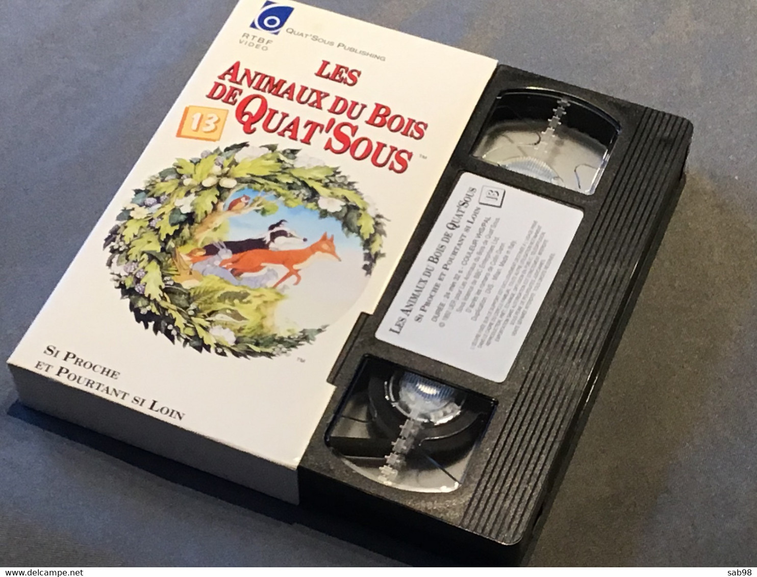 Les animaux du Bois de Quat’Sous Lot de 13 cassettes VHS Introuvable dans la plupart des commerces Carton et VHS de 1992