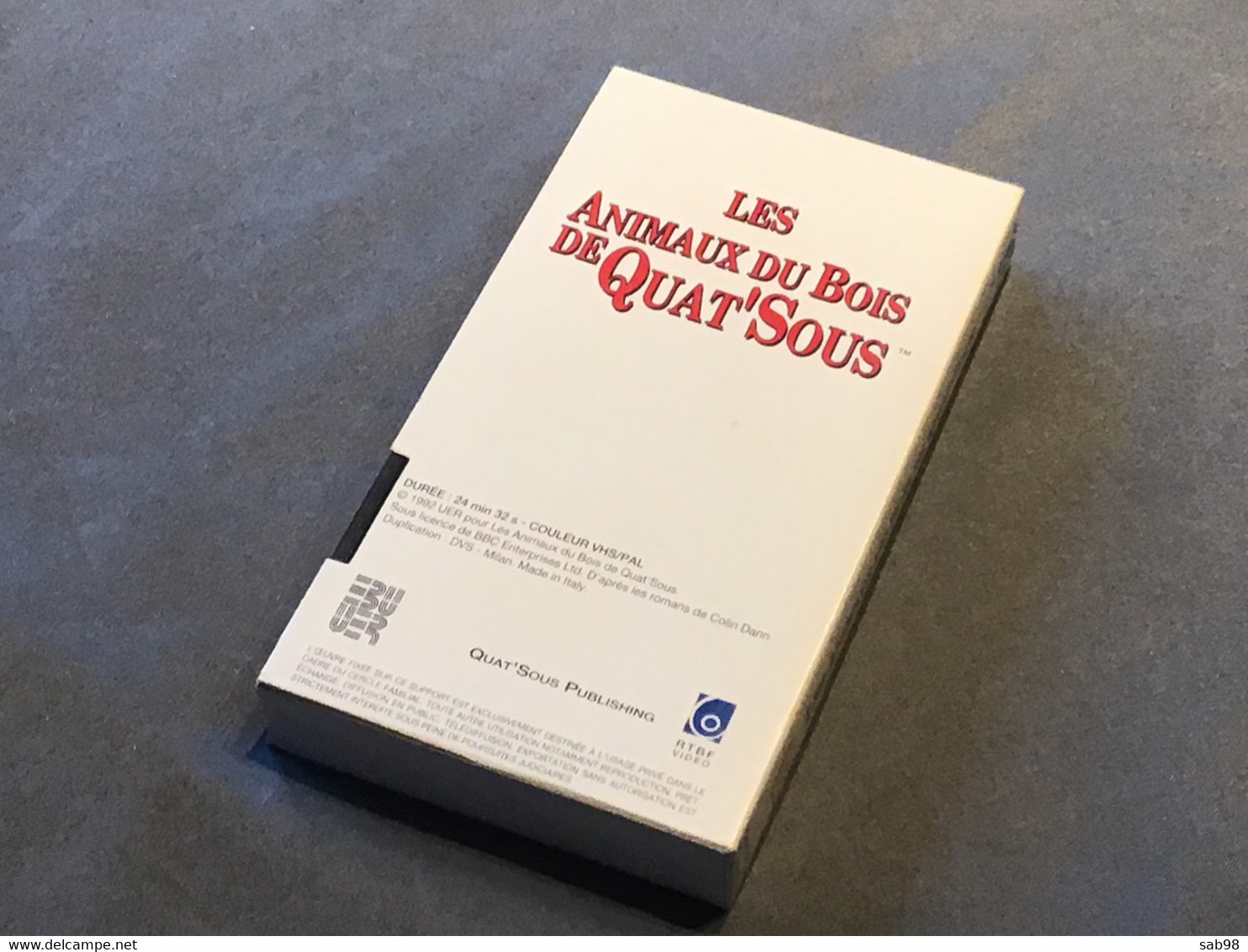 Les animaux du Bois de Quat’Sous Lot de 13 cassettes VHS Introuvable dans la plupart des commerces Carton et VHS de 1992