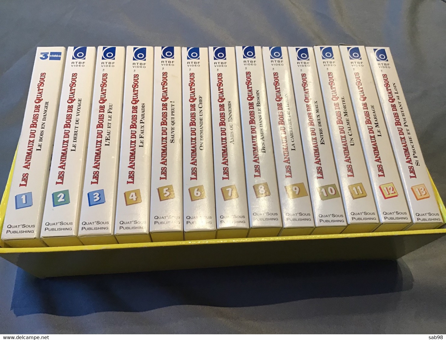Les animaux du Bois de Quat’Sous Lot de 13 cassettes VHS Introuvable dans la plupart des commerces Carton et VHS de 1992