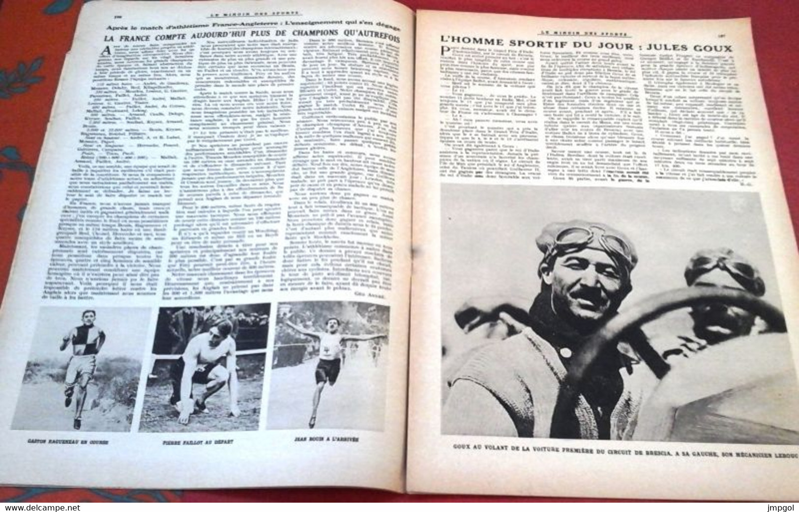 Miroir Des Sports N°63 Septembre 1921Grand Prix Auto Brescia Jules Goux, Sadi Lecointe, Etienne Poulet En Indochine - Deportes