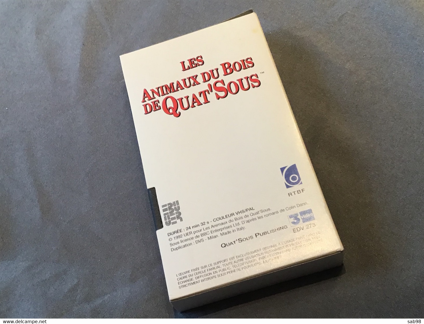 Les Animaux Du Bois De Quat’Sous D’après le Roman de !Colin Dann 1992 Première vente
