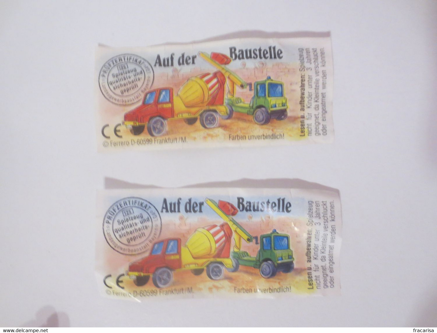 KINDER SURPRISE 1994 Deutch : Série " Engins De Chantier " + Variante + 2 Bpz - Inzetting