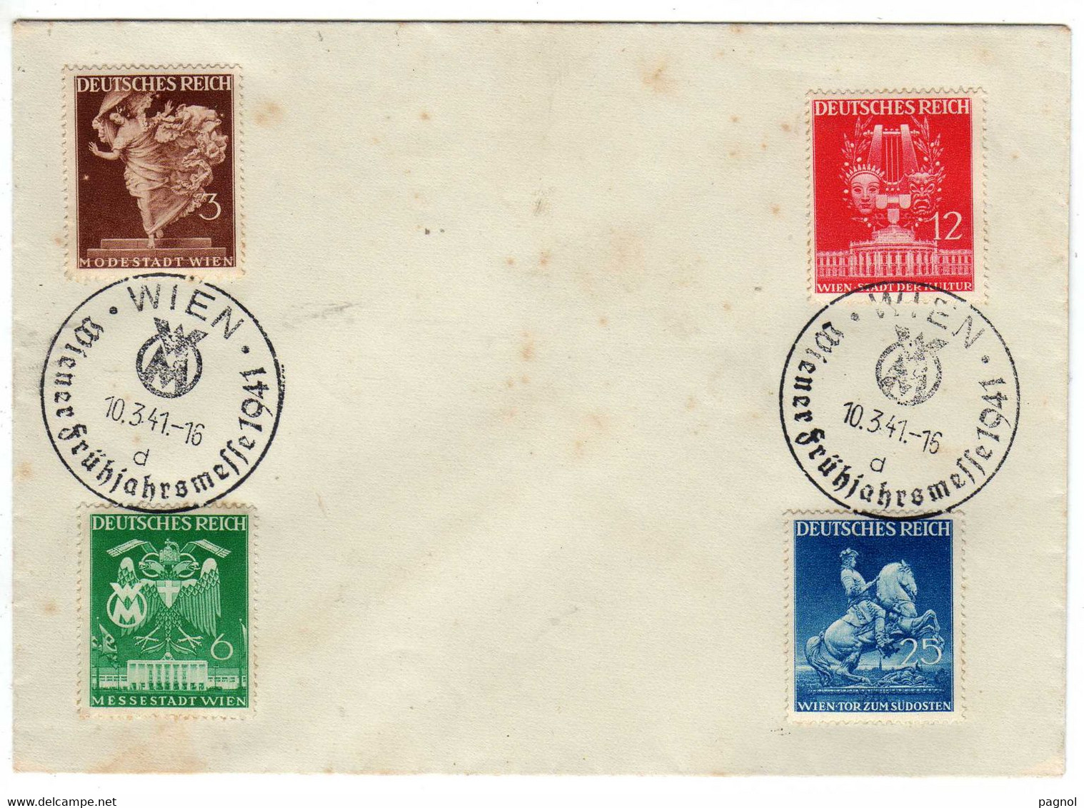 Allemagne : Lettre :  Foire De Wien No 692/695 ( Cachet Wien ) - Gebruikt