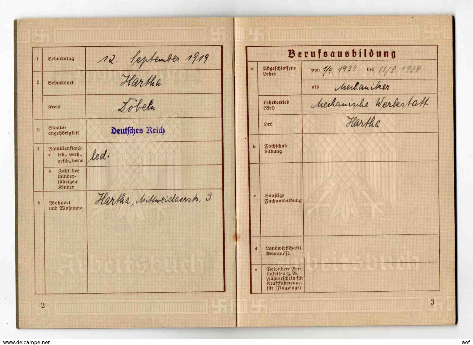 Arbeitsbuch Allemand 1935 - Documents