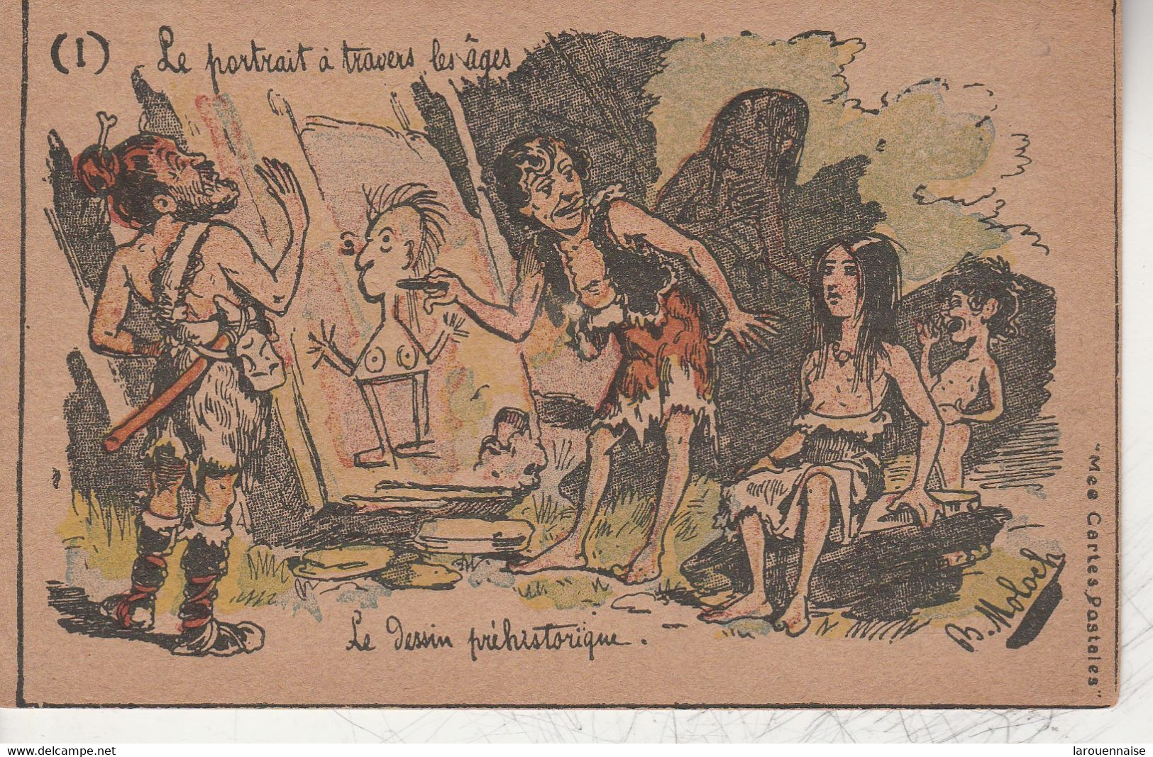 Le Portrait à Travers Les âges - Le Dessin Préhistorique (illustrateur Moloch) - Moloch