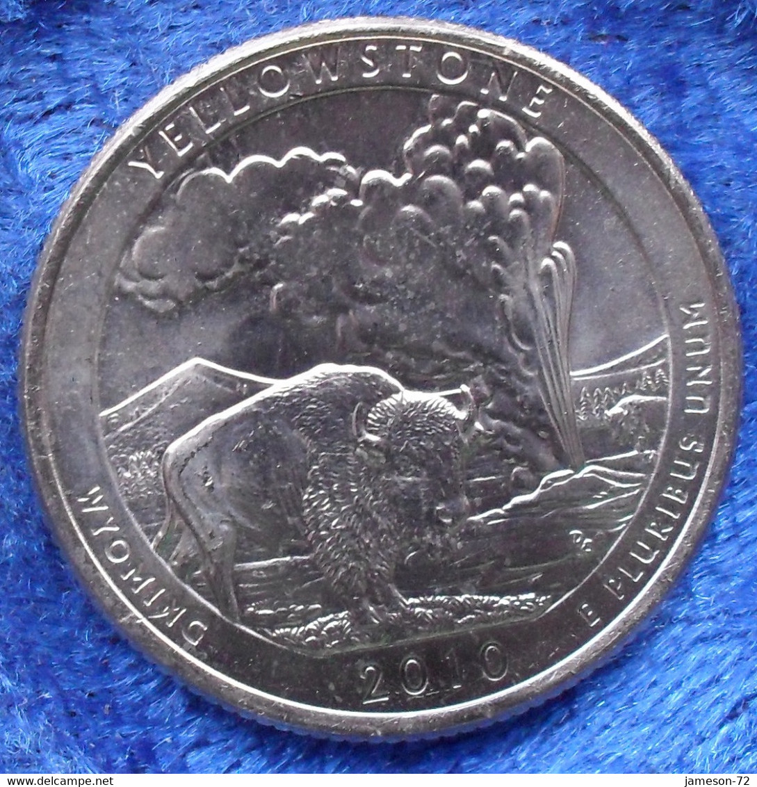 USA - Quarter Dollar 2010 P "Yellowstone - Wyoming" KM# 470 - Edelweiss Coins - Other & Unclassified