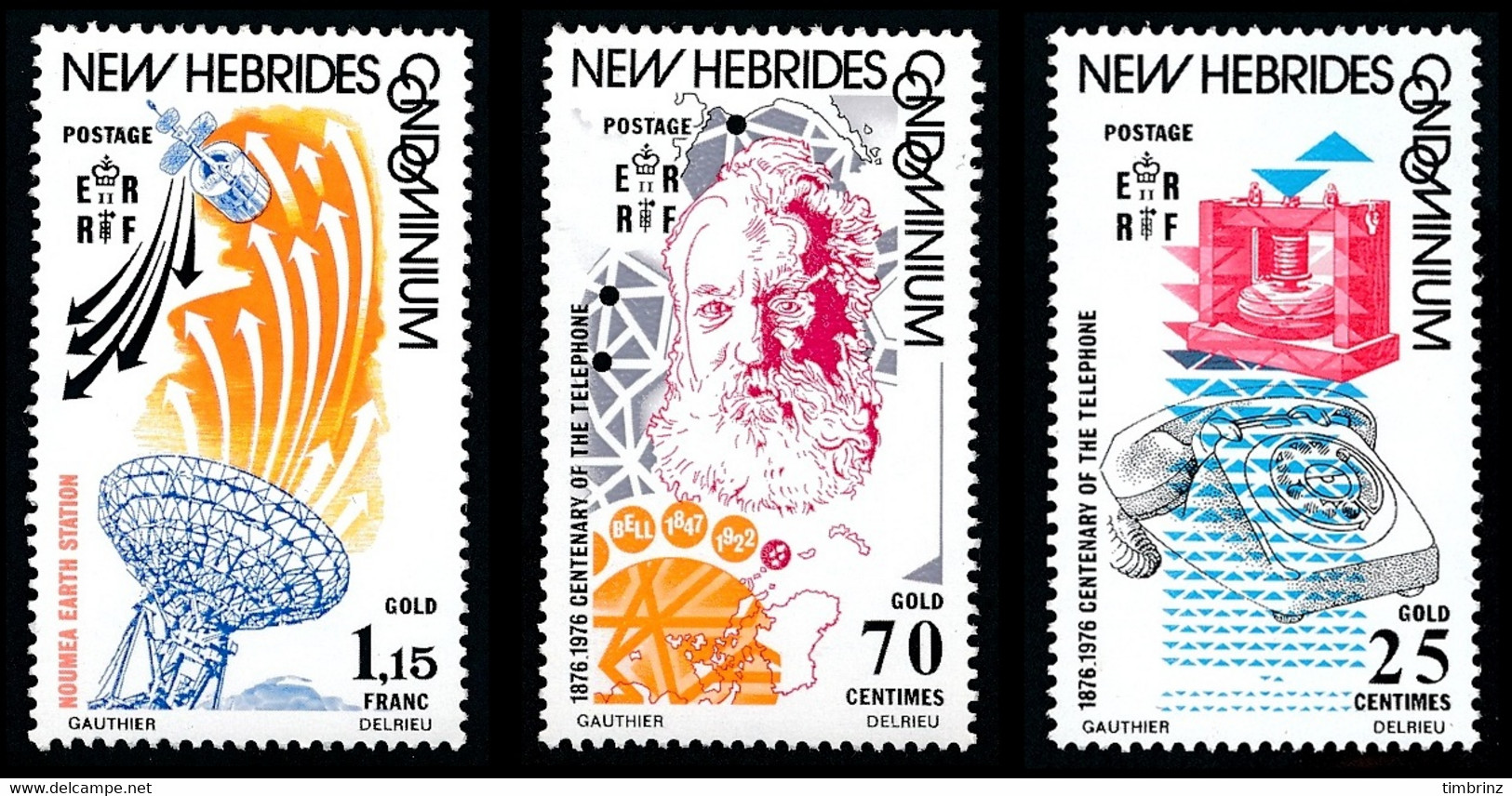 NOUVELLES-HEBRIDES 1976 - Yv. 429 430 Et 431 **   Cote= 4,00 EUR - Télécommunic. (3 Val.) NEW HEBRIDES  ..Réf.AFA23553 - Nuovi