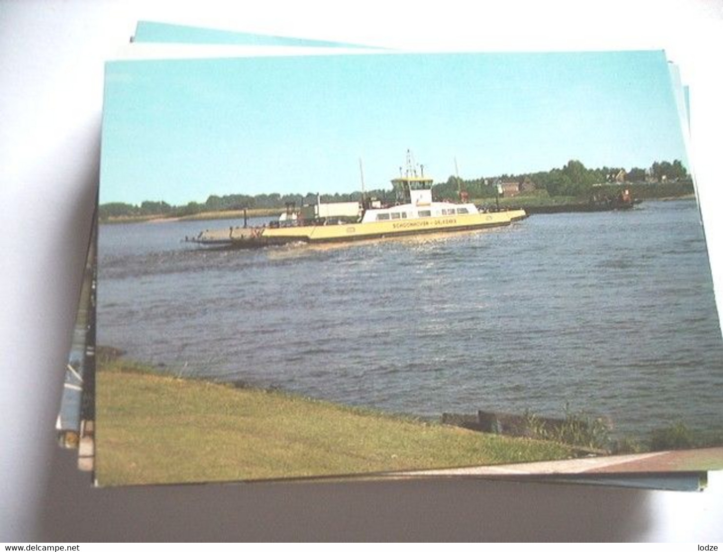 Nederland Holland Pays Bas Schoonhoven Met Luchtfoto Lek En Veerpont - Schoonhoven