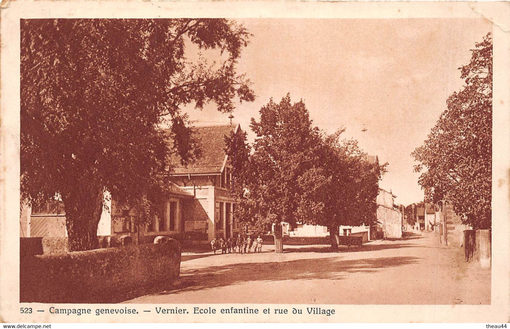 ¤¤  -  SUISSE   -   Campagne Genevoise  -  VERNIER  -  Ecole Enfantine Et Rue Du Village     -  ¤¤ - Vernier