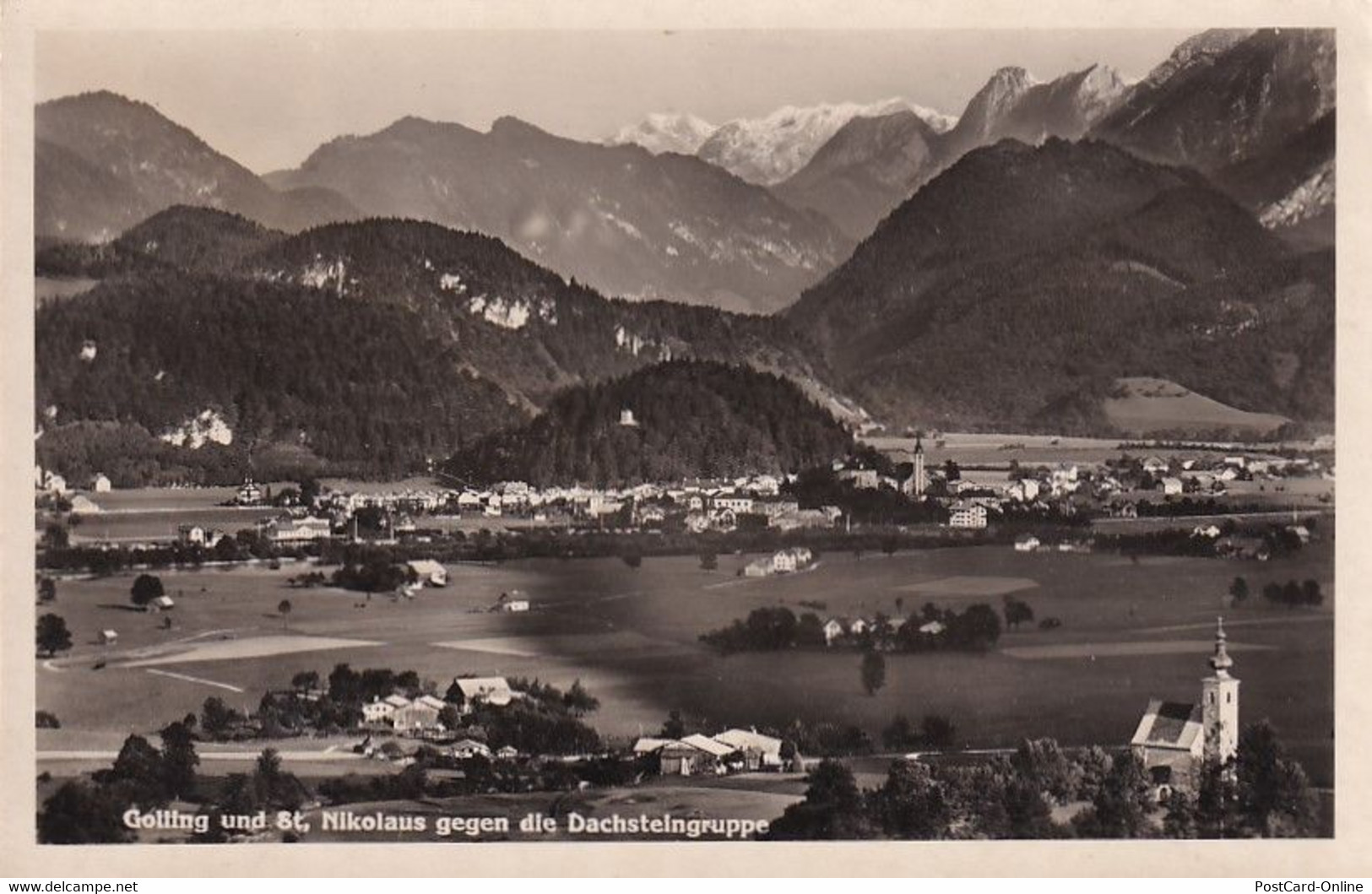 2296 - Österreich - Golling Und St. Nikolaus Gegen Die Dachsteingruppe - Gelaufen 1952 - Golling