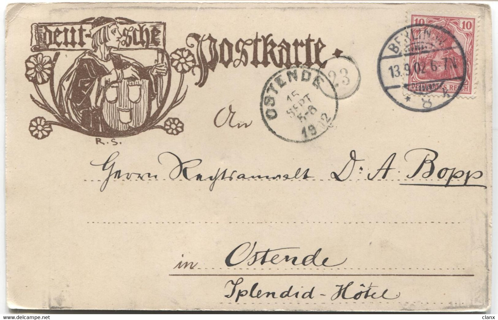 EIN RITTER 1899 - Matthäus Schiestl - Verlag Köhler - Schiestl, Matthaeus