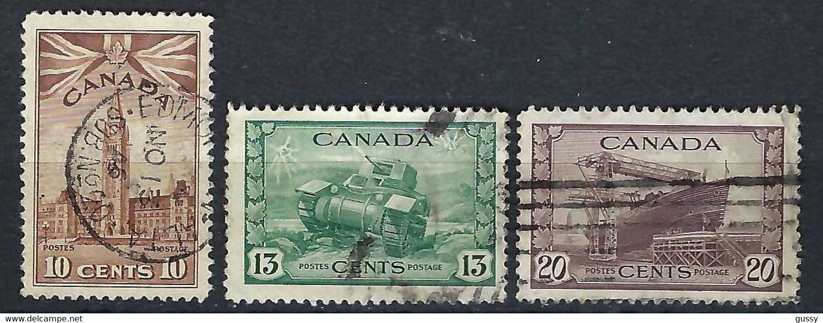 CANADA 1943: Les Y&T 213-215, Obl. - Used Stamps