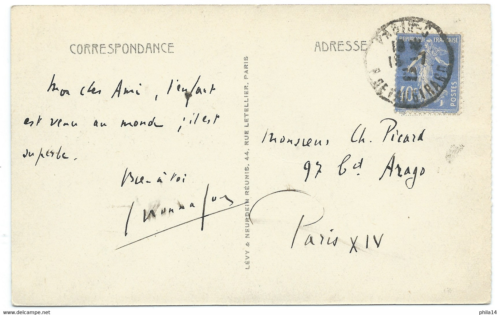 CPA MAROC / VIEIL ARABE / 1930 / POUR PARIS - Sonstige & Ohne Zuordnung