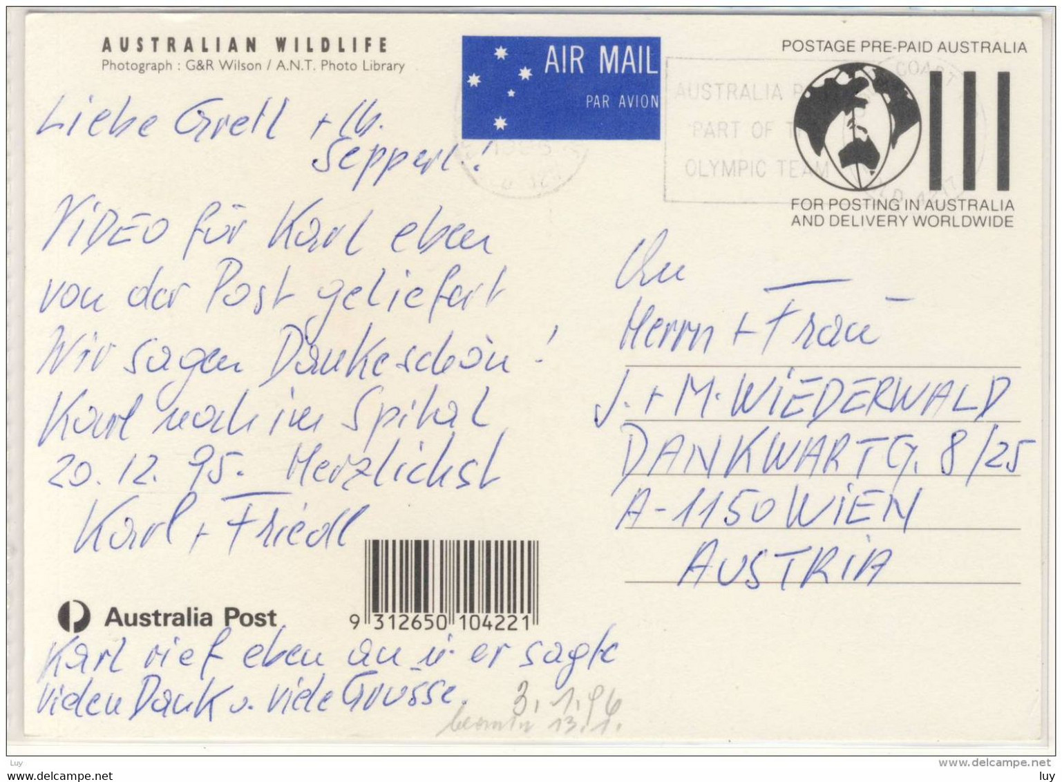 KOALA - Greetings From GOLD COAST, Australian Wildlife Maximum Card, Prepaid Postage - Gold Coast