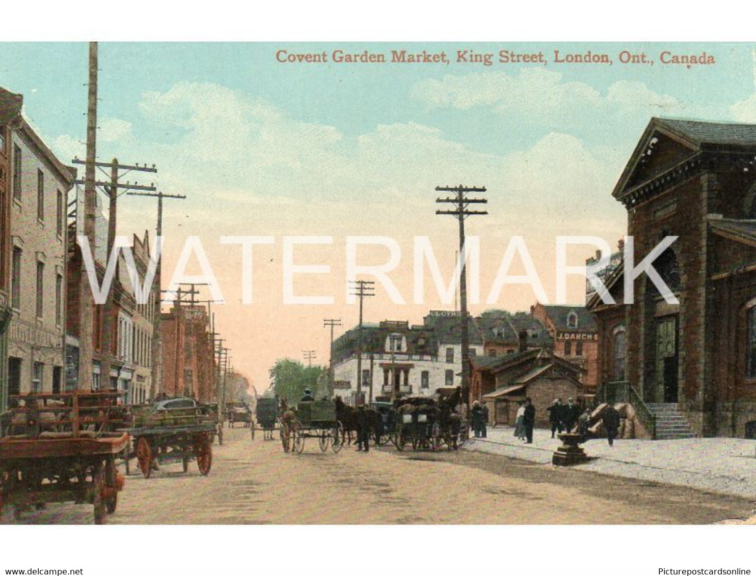 COVENT GARDEN MARKET KING STREET LONDON ONTARIO OLD COLOUR POSTCARD CANADA - Londen