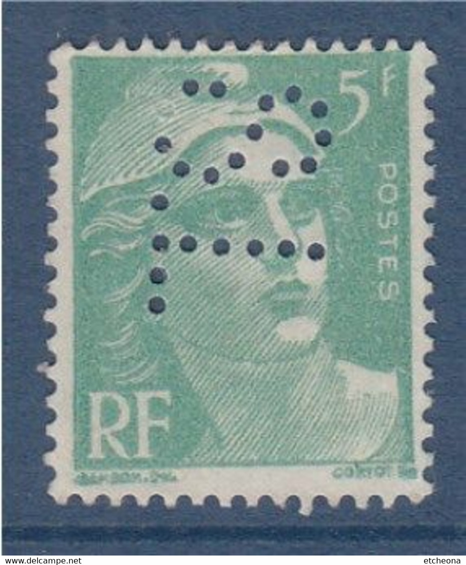 Marianne De Gandon 5f Perforé SL N°809 Neuf Sans Gomme - Unused Stamps