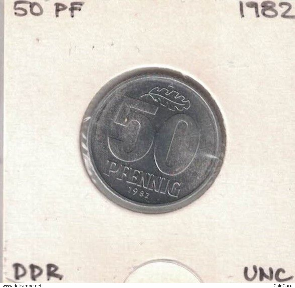 GDR Germany 50 Pfennig 1982 UNC - 50 Pfennig