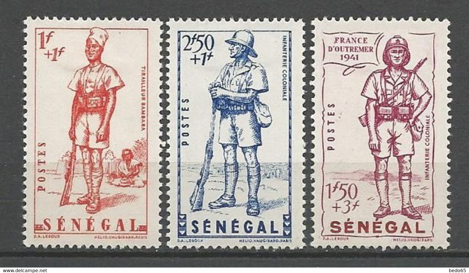 SENEGAL  N° 170 à 172 NEUF*  TRACE DE CHARNIERE / MH / - Unused Stamps
