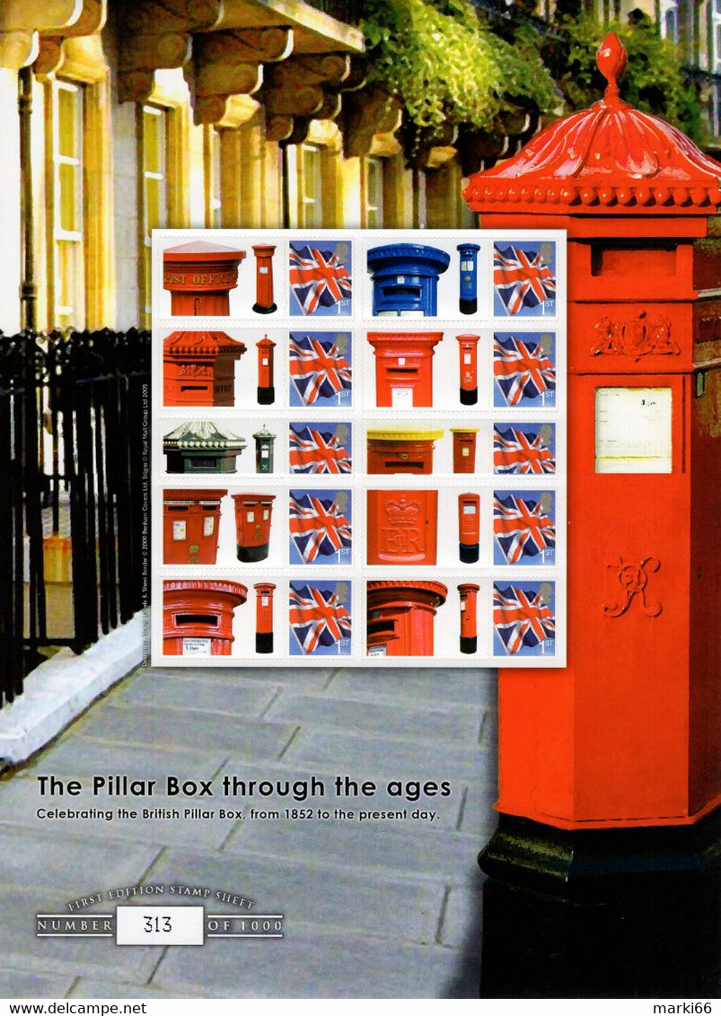 Great Britain - 2009 - The Pillar Box Through The Ages - First Edition Stamp Sheet - Mint Personalized Sheet - Personalisierte Briefmarken