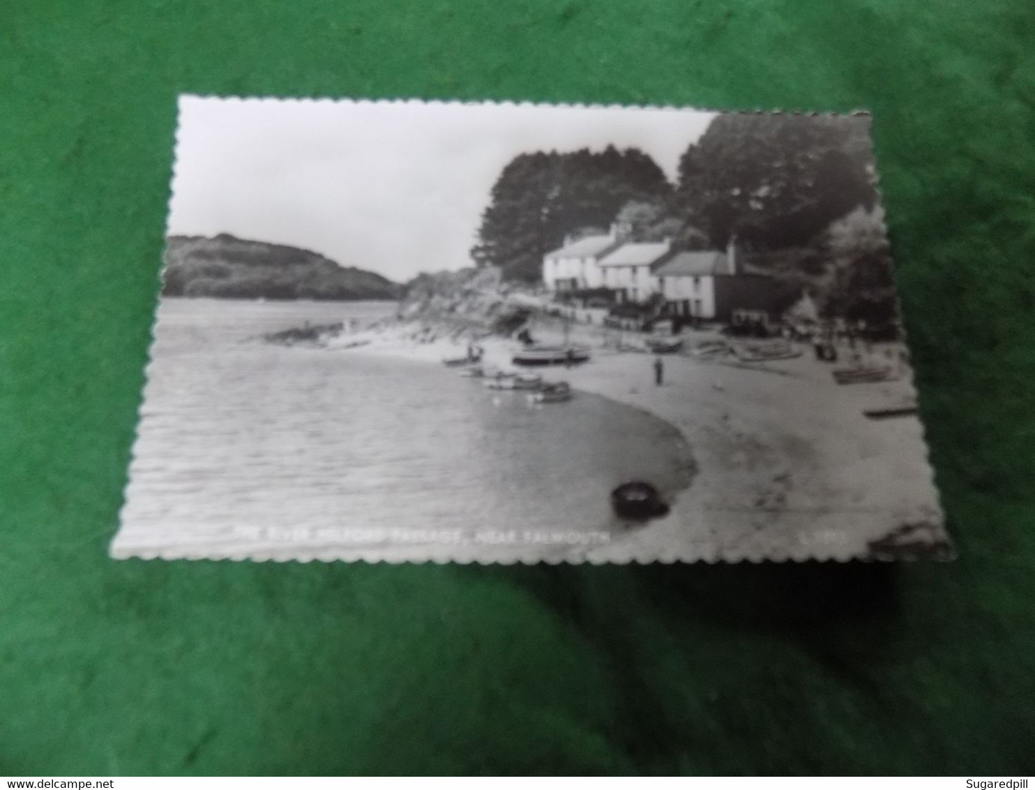 VINTAGE CORNWALL: Falmouth River Helford Passage B&w Valentine - Falmouth