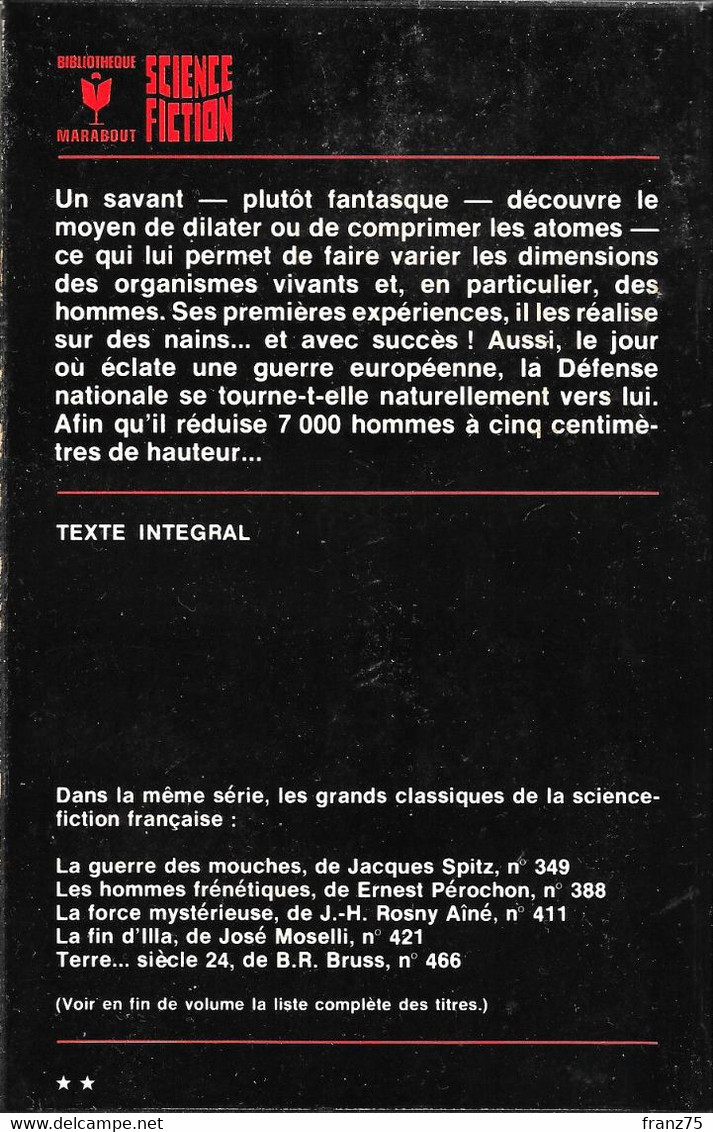 L'homme élastique--Jacques SPITZ-Marabout SF 1974--BE - Marabout SF