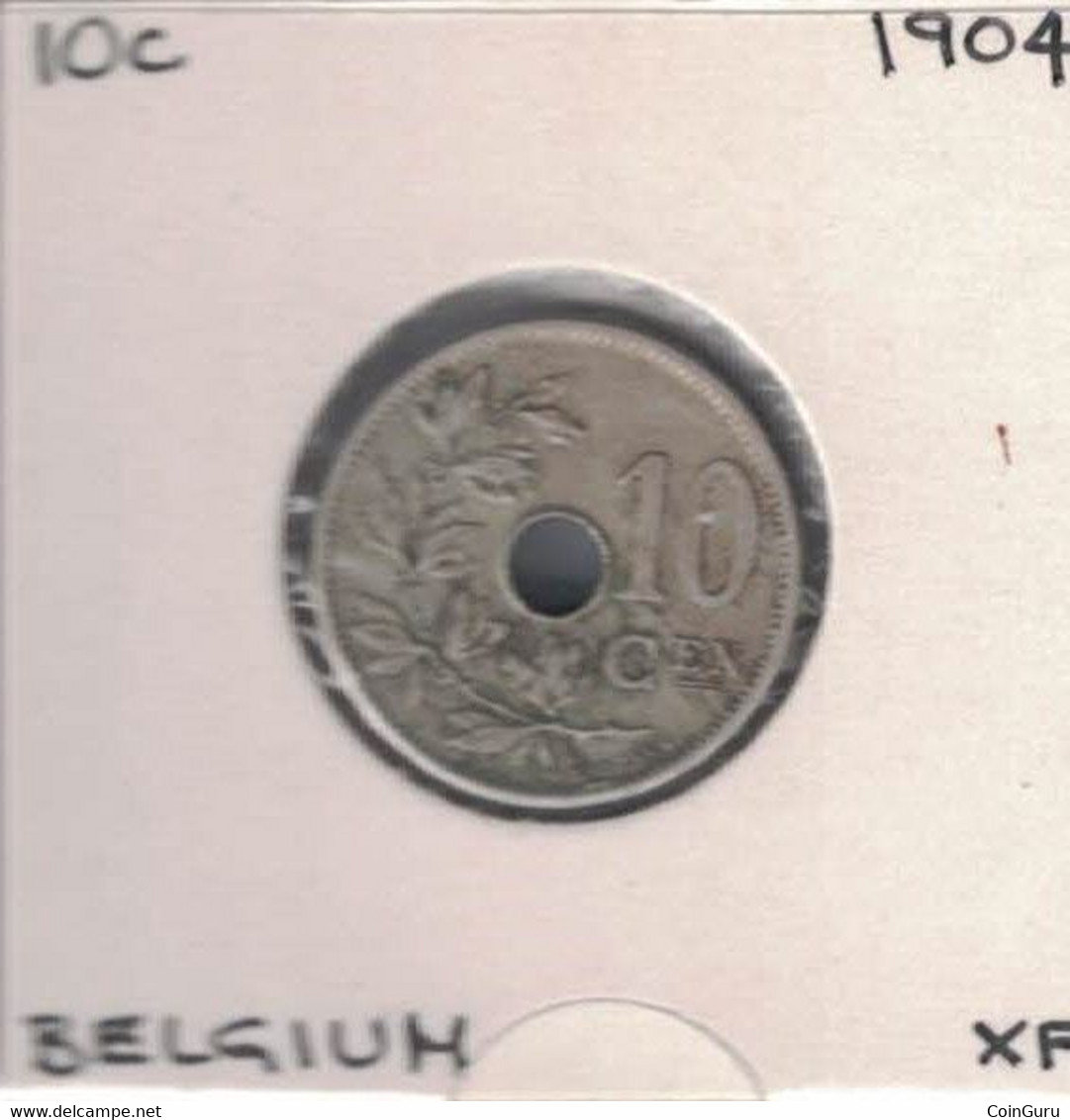 Belgium 10 Centimes 1904 - Ohne Zuordnung