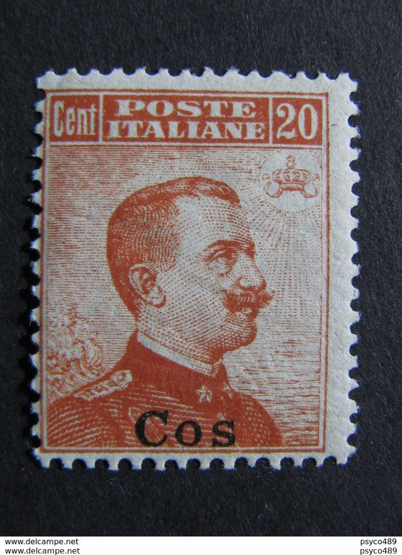 ITALIA Colonie Egeo Cos-1917- "Italia Sopr." C. 20 Senza Filigrana MH* (descrizione) - Egée (Coo)