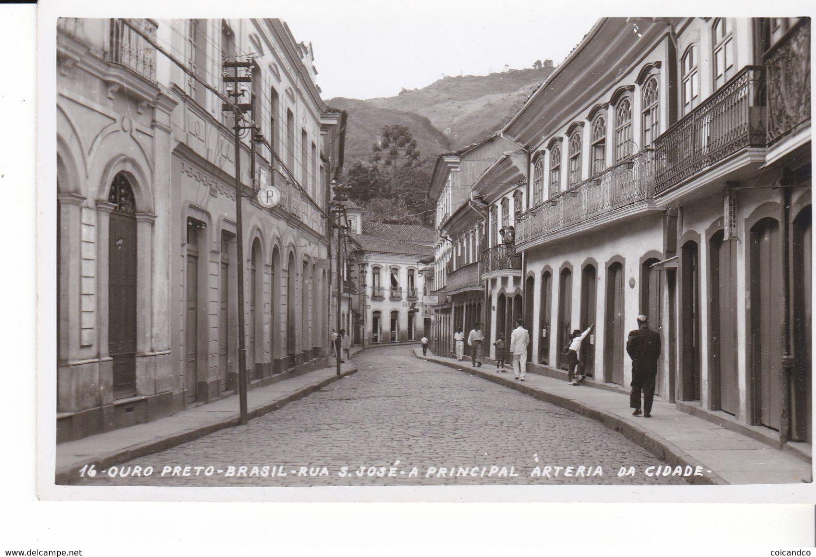 CPA Old Pc  Brésil Ouro Preto Rua S Jose - Belo Horizonte