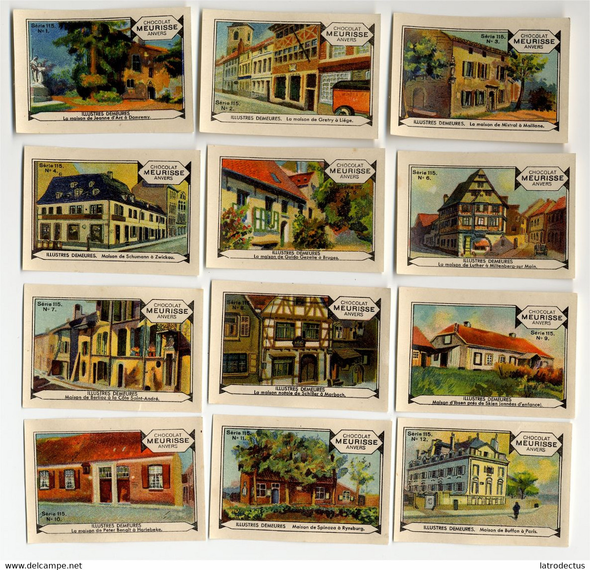 Meurisse - Ca 1930 - 115 - Illustres Demeures, Famous Houses, Beroemde Huizen - Full Serie - Other & Unclassified