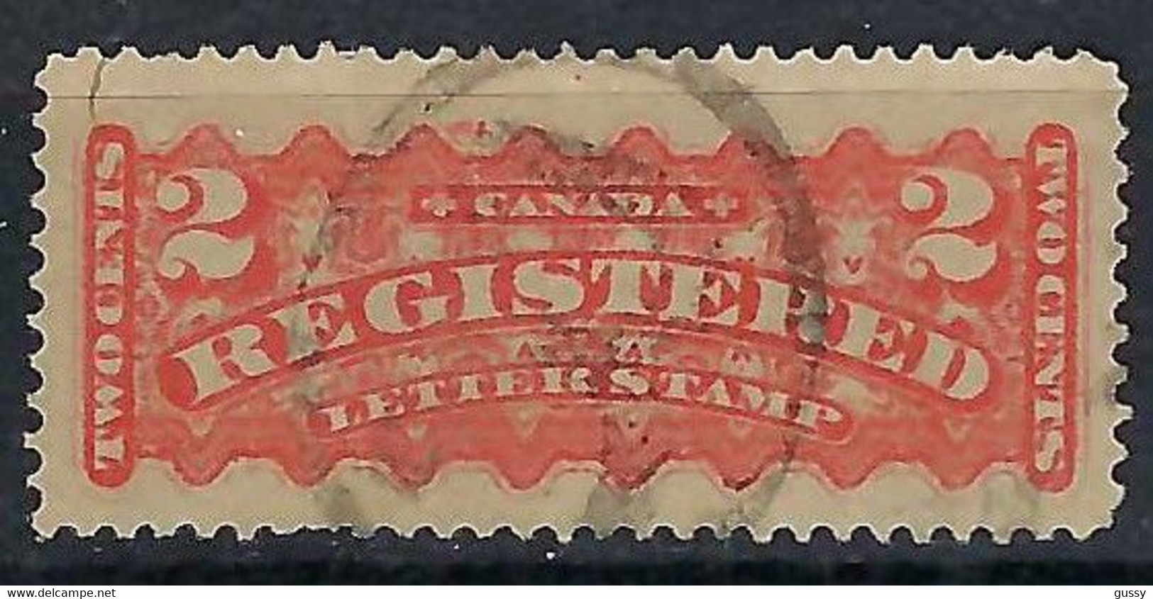 CANADA Recommandés 1875: Le Y&T 1 Obl. "R Dans Un Cercle" - Registration & Officially Sealed