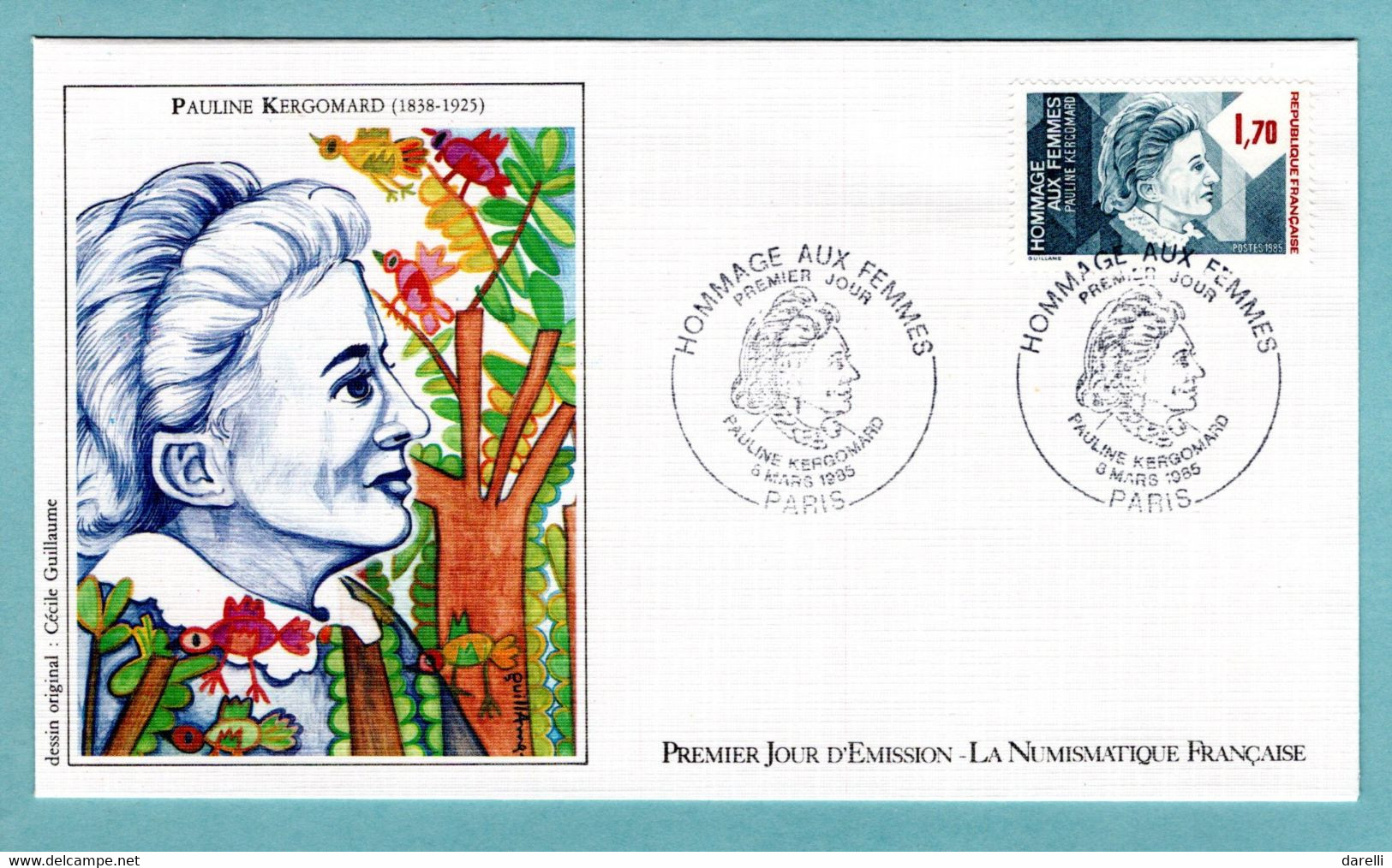 FDC France 1985 - Hommage Aux Femmes - Pauline Kergomard - YT 2361 - Paris - 1980-1989