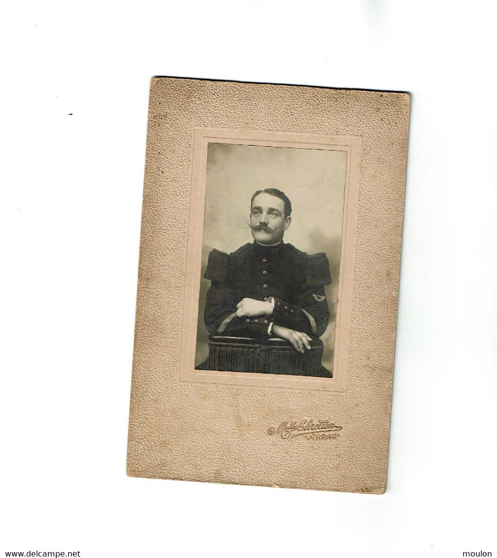 Portrait Militaire-Photo Me Chretien ARRAS - Guerre, Militaire