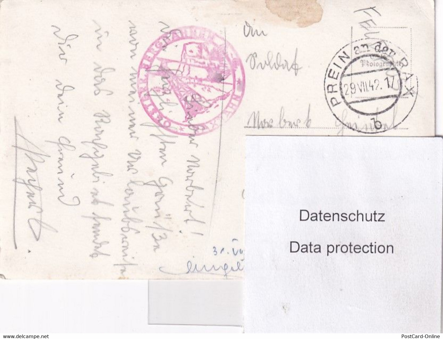 2390 - Österreich - Niederösterreich , Feldpost , Rax , Talstation , Bahnstrasse - Gelaufen 1942 - Raxgebiet