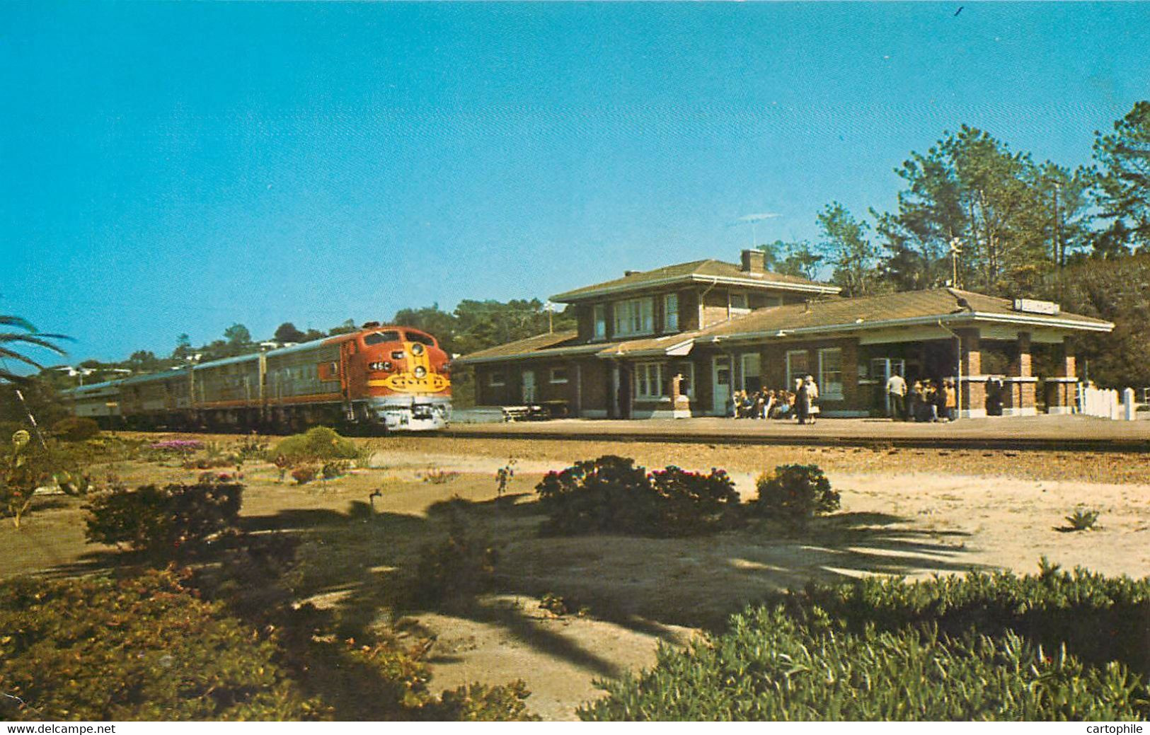 USA - The Santa Fe Station At Del Mar, California - Railway Train - San Diego