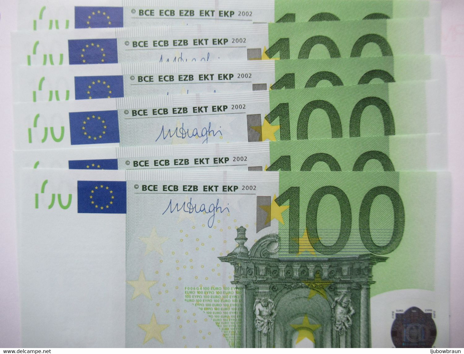 100 Euro-Schein N , Draghi, Unc. Preis Für Je - 100 Euro