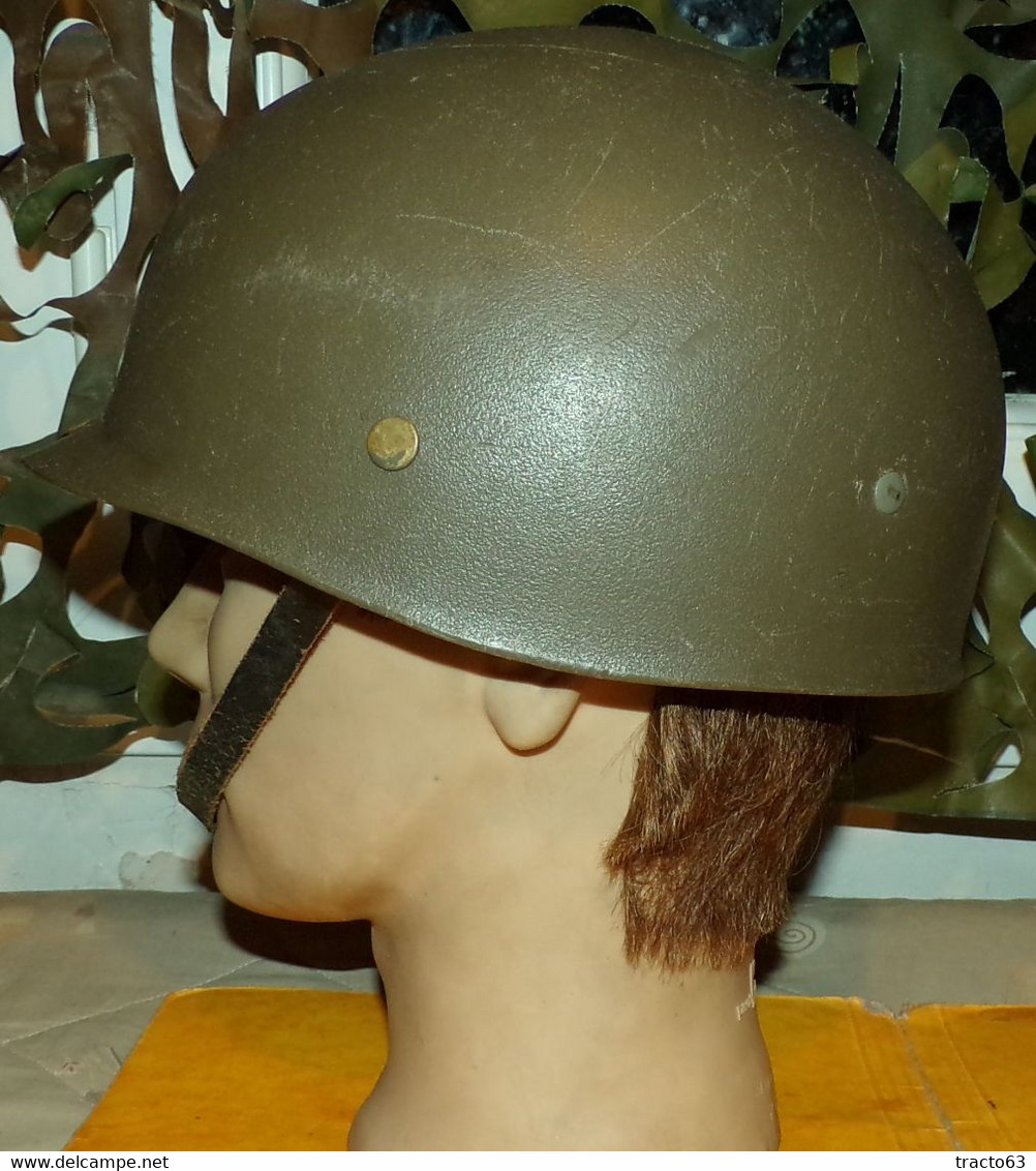 CASQUE MILITAIRE LEGER DE L'ARMEE B.W ALLEMAGNE DE L'OUEST TYPE O.T.A.N , U.S , TAILLE 59-61 ,PEU SE PORTER POUR REMPLAC - Casques & Coiffures